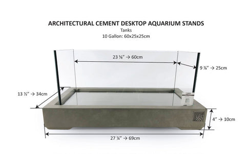 SR Aquaristik Architectural Cement Aquarium Stand 60cm x 25cm (23.62" x 9.84")