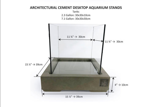 SR Aquaristik Architectural Cement Aquarium Stand 30cm x 30cm (11.81" x 11.81")