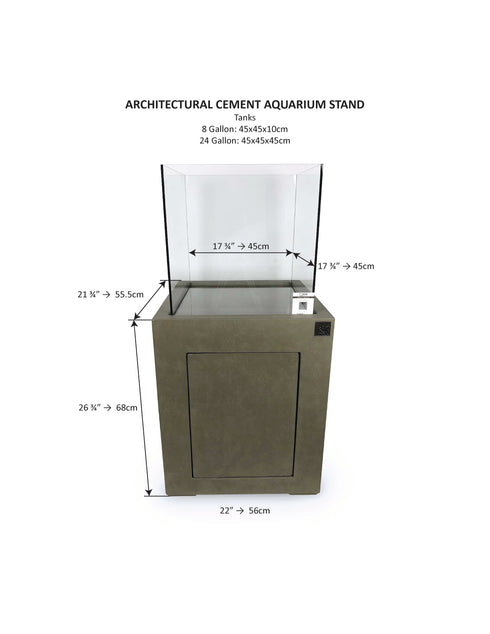 SR Aquaristik Architectural Cement Aquarium Stand 45cm x 45cm (17.72" x 17.72")