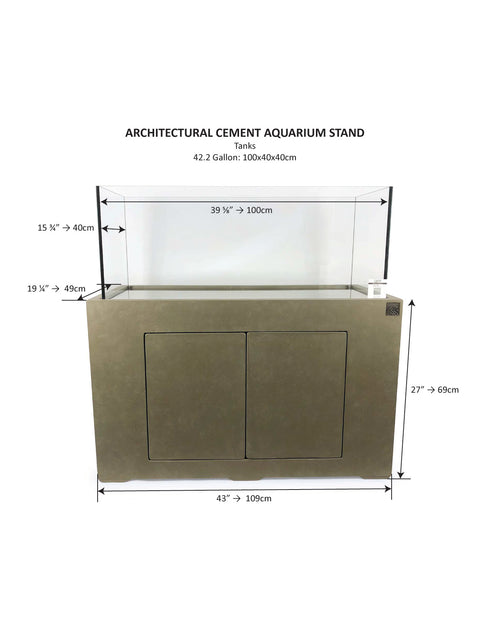 SR Aquaristik Architectural Cement Aquarium Stand 100cm x 40cm (39.37" x 15.75")