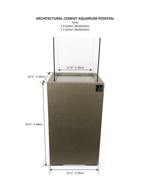 SR Aquaristik Architectural Cement Aquarium Pedestal 30cm x 30cm x 68.7cm (11.81" x 11.81" x 27.05")
