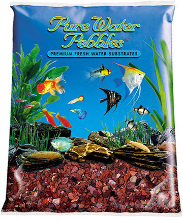 World Wide Imports Pure Water Pebbles Premium Freshwater Natural Substrate - Pink Flamingo 25 LB