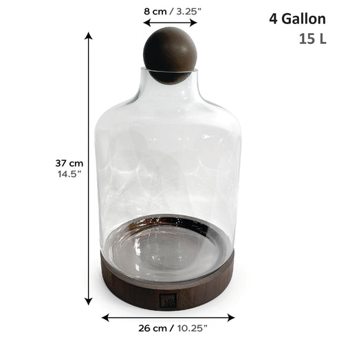 SR Aquaristik Terrarium with Wood Base & Cap