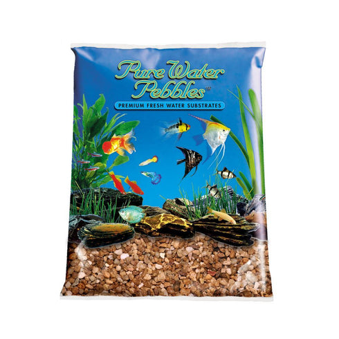 World Wide Imports Pure Water Pebbles Premium Fresh Water Natural Substrate - Nutty Pebbles