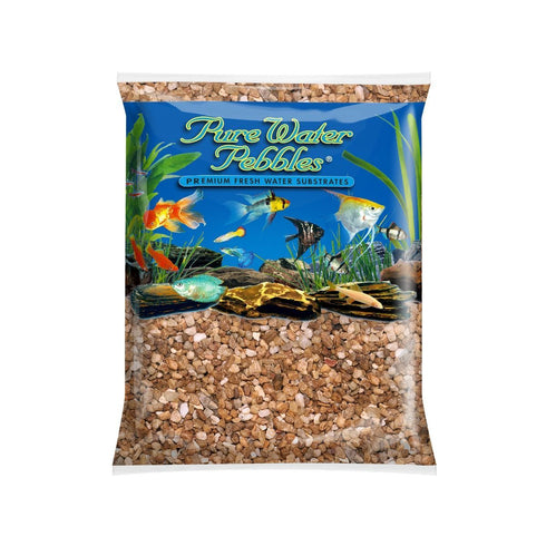 World Wide Imports Pure Water Pebbles Premium Fresh Water Natural Substrate - Nutty Pebbles