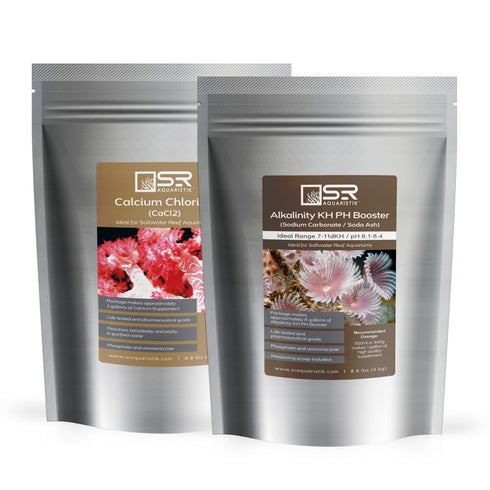 SR Aquaristik 2 Part Dry Concentrated Supplement Kit - Alkalinity KH/pH Booster & Calcium Chloride