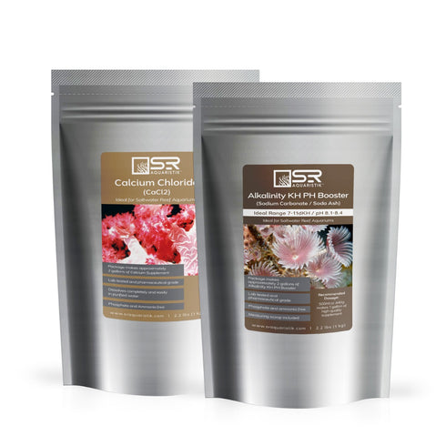 SR Aquaristik 2 Part Dry Concentrated Supplement Kit - Alkalinity KH/pH Booster & Calcium Chloride
