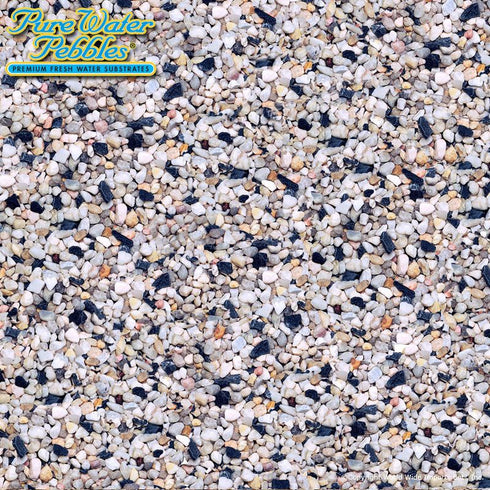 World Wide Imports Pure Water Pebbles Premium Fresh Water Natural Substrate - Rainbow Gems