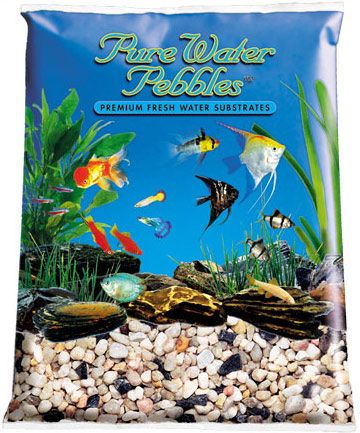 World Wide Imports Pure Water Pebbles Premium Fresh Water Natural Substrate - Rainbow Gems