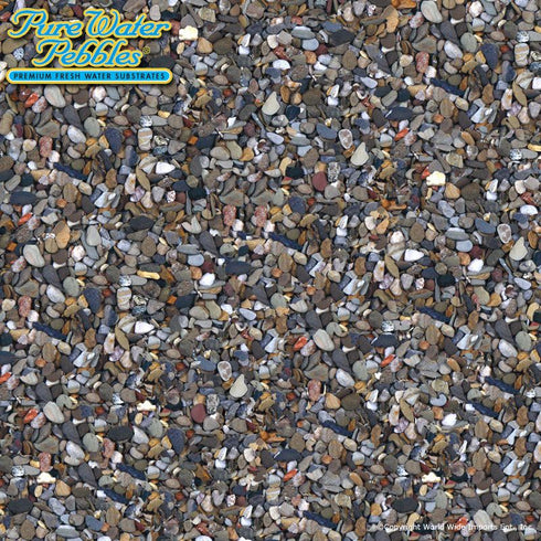 World Wide Imports Pure Water Pebbles Premium Fresh Water Natural Substrate - River Jack