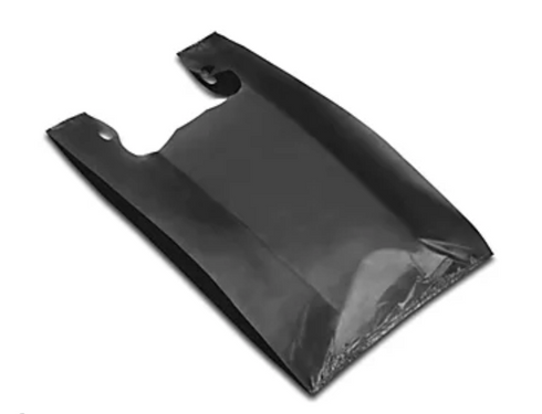 Uline T-Shirt Bags - 12 x 7 x 22", Black