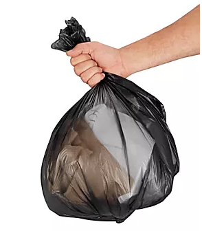 Uline Black Economy Trash Liners (7-10 Gallon, 0.31 Mil) - 1,000 Count Box