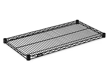 Uline Additional Black Wire Shelves (36" x 18" - 2 Shelves) - 1 Box