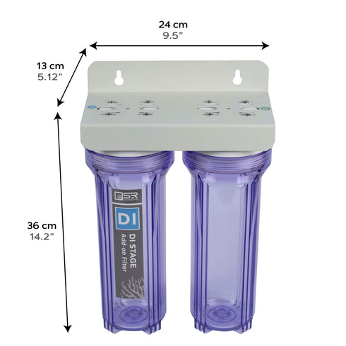 SR Aquaristik 10" Dual Reverse Osmosis and Reactor Canister with Mounting Bracket