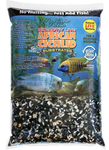 World Wide Imports Pure Water Pebbles Bio-Activ Live Cichlid Substrate - Rift Lake Live Gravel 20 lbs