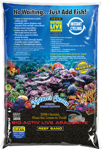 World Wide Imports Nature's Ocean Bio Activ Live Marine Aragonite -Black Beach Reef Sand