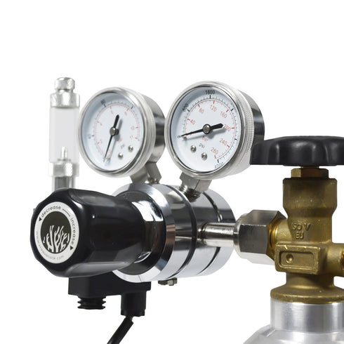 SR Aquaristik Single Stage CO2 Regulator Kit with Bubble Counter and Solenoid Valve