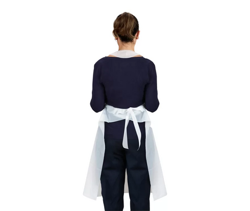 Uline White Polyethylene Apron (28" x 46", 100 Count) - 1 Box
