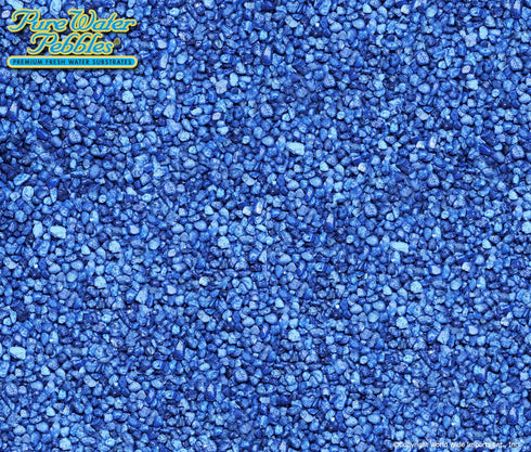 World Wide Imports Pure Water Pebbles Premium Fresh Water Color Coated Substrate - Marine Blue